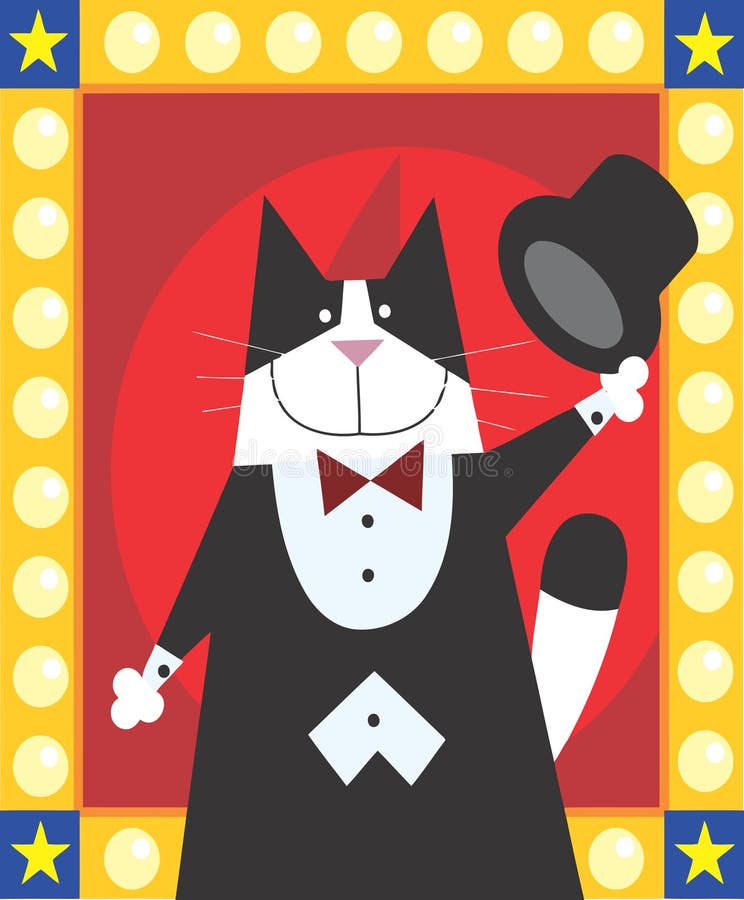 Trollkarlkatt royaltyfri illustrationer Trollkarlkatt royaltyfri illustrationer