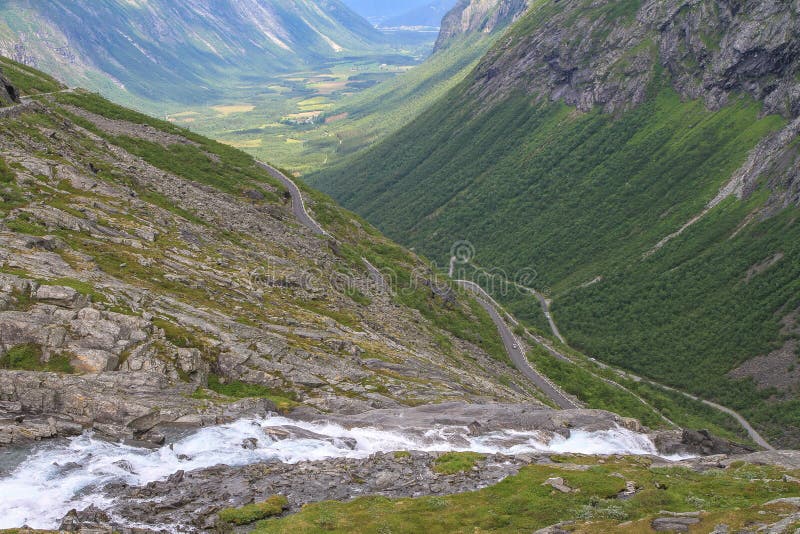 Trollstigen, norwegische nationale Straße RV63 stockbilder Trollstigen, norwegische nationale Straße RV63 stockbilder