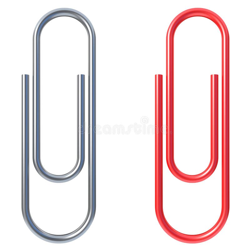 Rouge De Papier De Trombone De Clip Illustration Stock Illustration du attache, objets 6682062