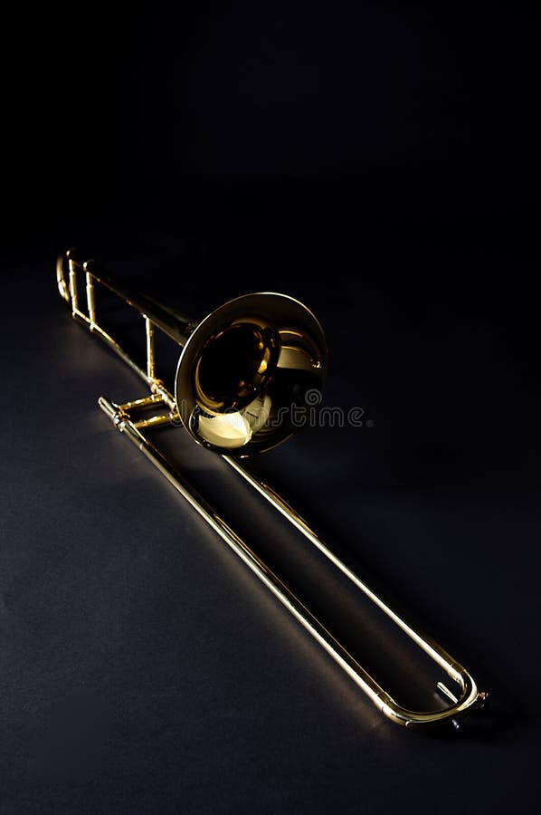 Trombone stock image. Image of mellophone, metal, 8381387