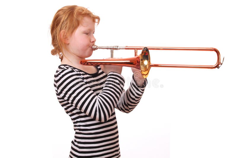 Boys Girls Kids TROMBONE T-Shirt Music Instrument Musician Band Brass Family 
