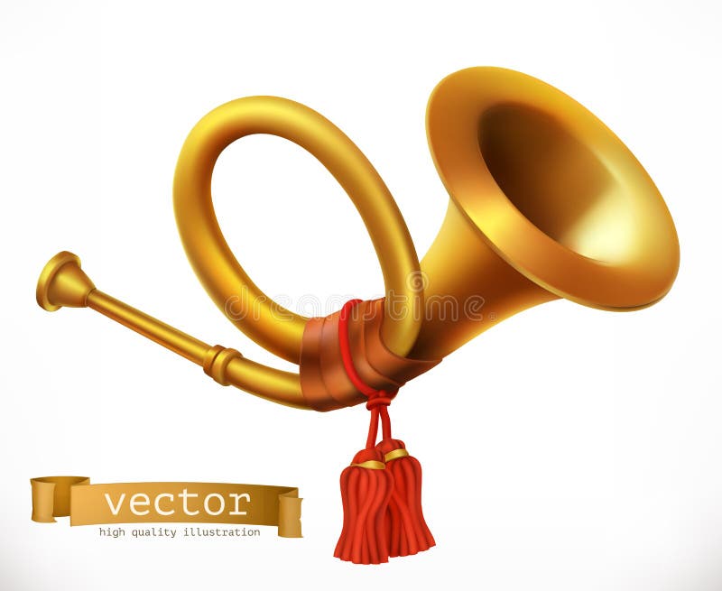 juguete de los niños de trompeta de oro 10463344 Vector en Vecteezy