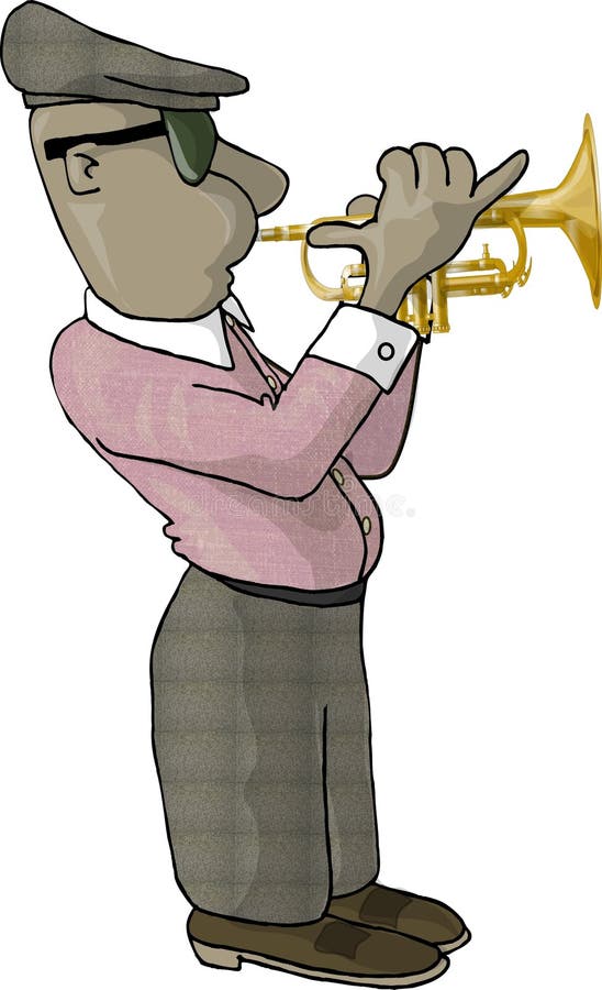 Trompetter royalty-vrije illustratie Trompetter royalty-vrije illustratie