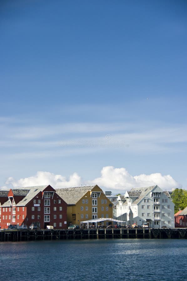 Tromso Harbour Houses, Norway Stock Photo Image of hanseatic