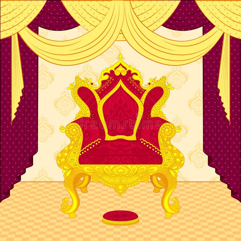 Trono Real ilustração stock