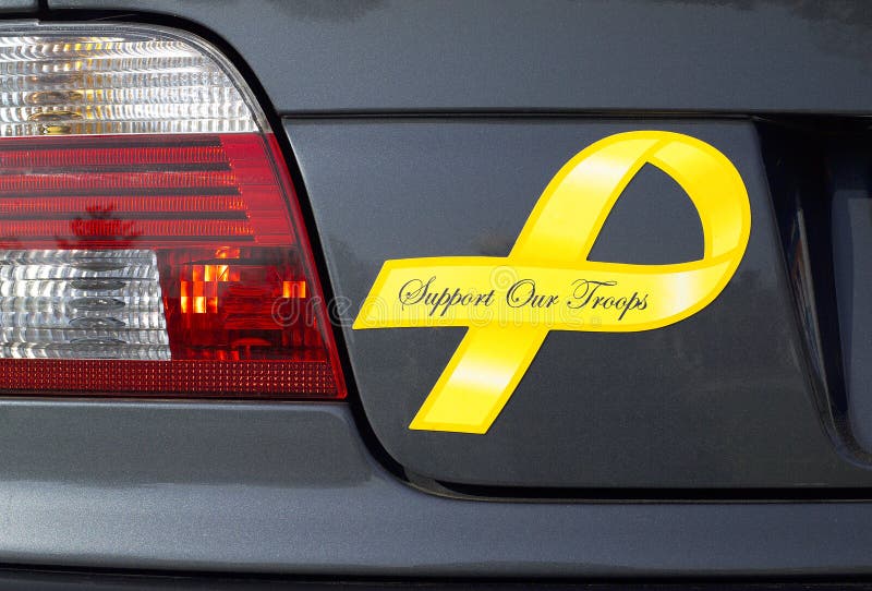 2 Our Prayer Return Safely Yellow Ribbon Military Troop Support Bumper Sticker 