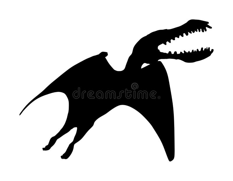 Pterodactyl Dinosaur Silhouette Vector PNG, Dinosaur Pterodactyl  Silhouette, Dinosaur, Flying Dragon, Pterosaur PNG Image For Free Download