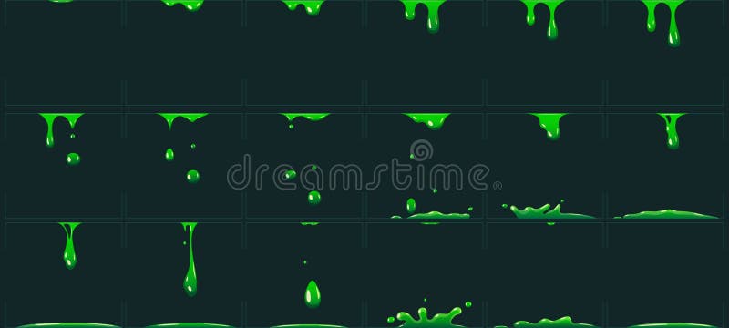 Tropfende grüne Schlammanimation Lebhafte Giftmüllflüssigkeit der Karikatur Säure- oder Gifttropfenfängertropfen fx Elfevektor stock abbildung Tropfende grüne Schlammanimation Lebhafte Giftmüllflüssigkeit der Karikatur Säure- oder Gifttropfenfängertropfen fx Elfevektor stock abbildung