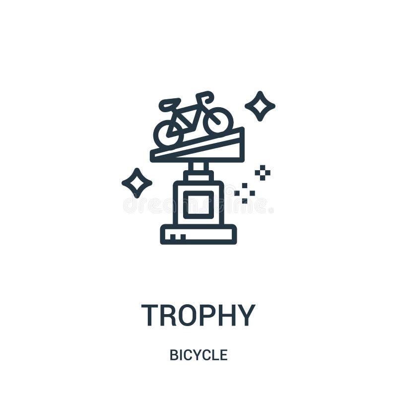 trophy icon vector from bicycle collection. Thin line trophy outline icon vector illustration. Linear symbol for use on web and vector illustration trophy icon vector from bicycle collection. Thin line trophy outline icon vector illustration. Linear symbol for use on web and vector illustration