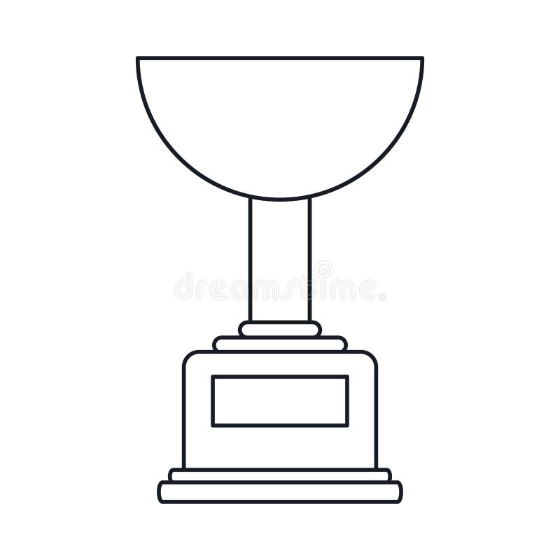 Trophy Winner Award American Football Outline Stock Illustration
