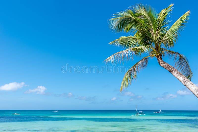 Tropical Beach Background From Boracay Island