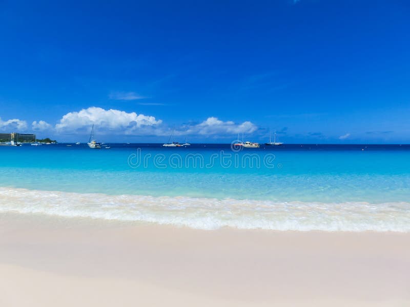 The Tropical Beach Barbados Caribbean Stock Photo Image Of Island