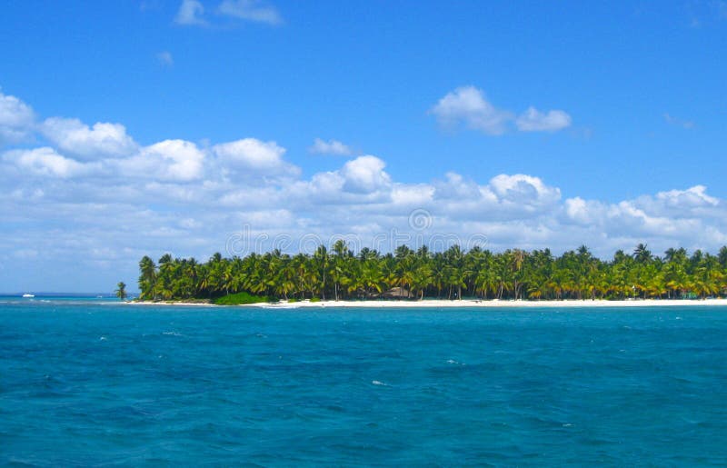Tropical Beach in Caribbean Sea, Saona Island, Dominican Republic Stock ...
