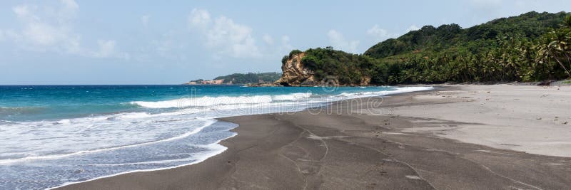 Tropical beach on the island of Dominica