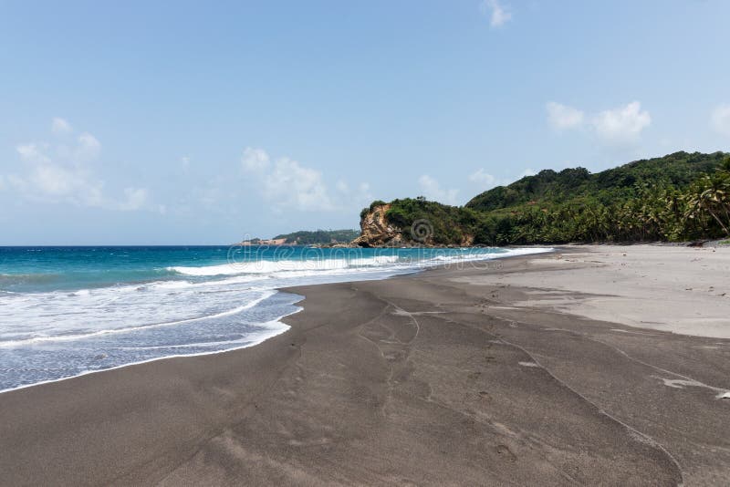 Tropical beach on the island of Dominica