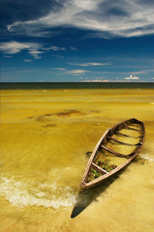 Tropical beach, Victoria Lake, Uganda. Tropical beach, Victoria Lake, Uganda