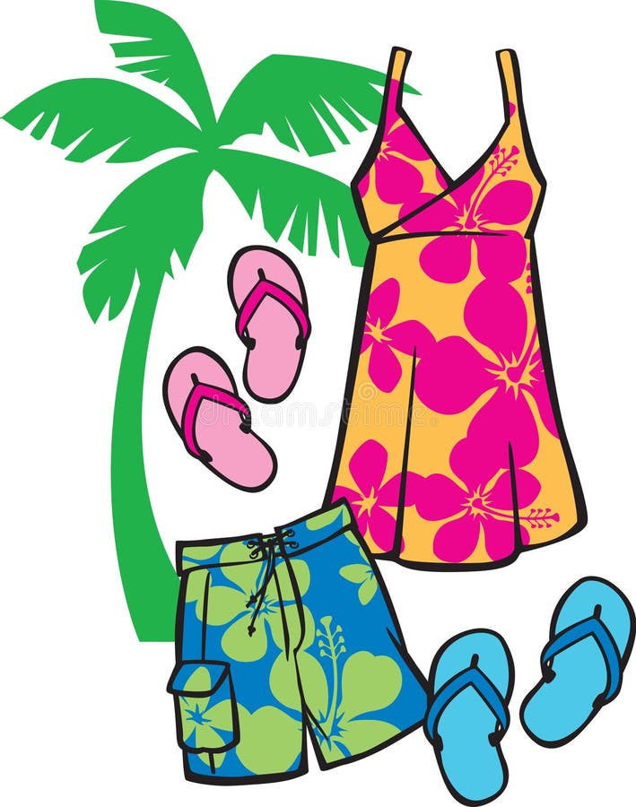 Tropical Beachwear stock vector. Image of tropical, hawaii 13782993