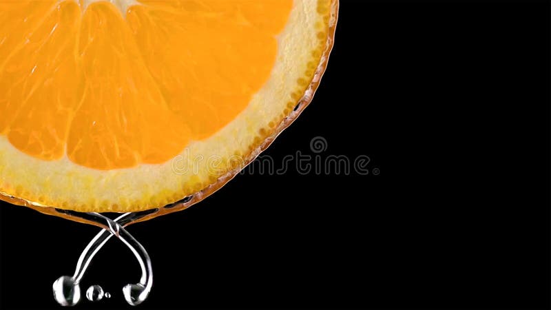 Tropical citurs fruits slice falling in water stock image Tropical citurs fruits slice falling in water stock image
