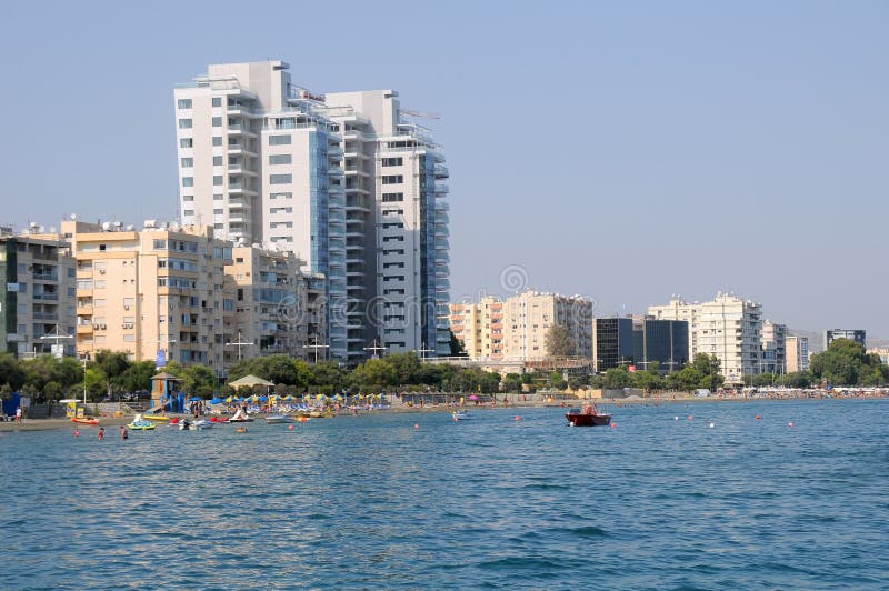 Tropical city beach royalty free stock image