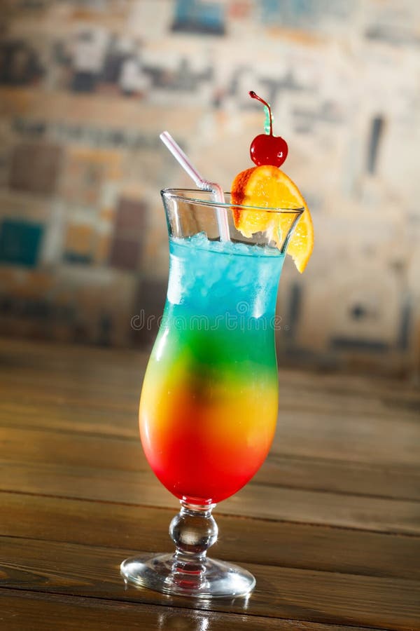 Tropical cocktail in glass stock image. Image of refreshing 29522395