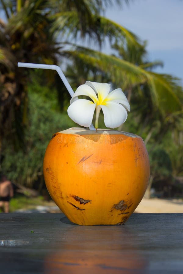 Tropical coconut cocktail