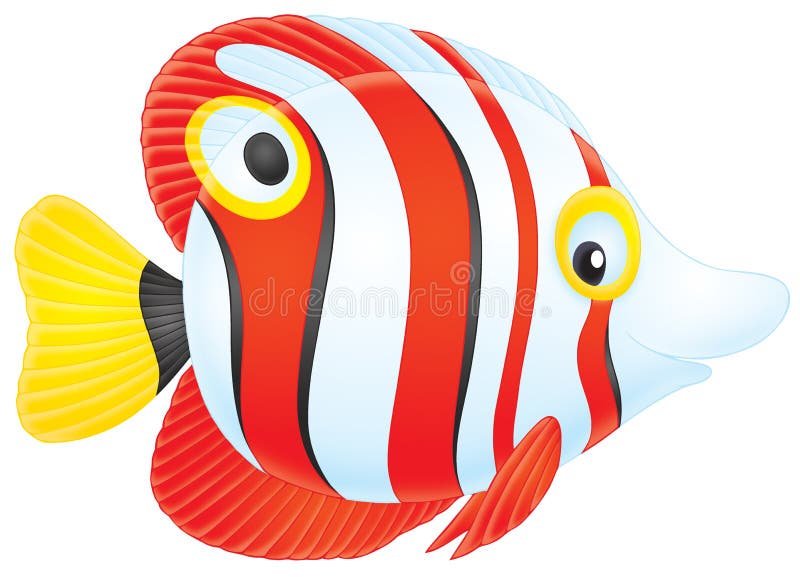Colorful Tropical Fish Clipart Stock Illustration - Illustration of
