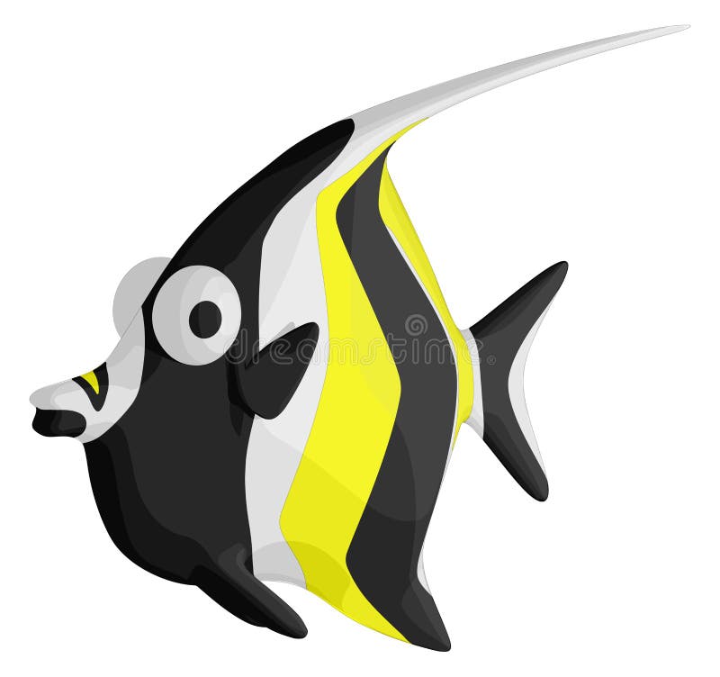 Cartoon Marine Stingray Fish Stock Vector - Illustration of swim, sting ...
