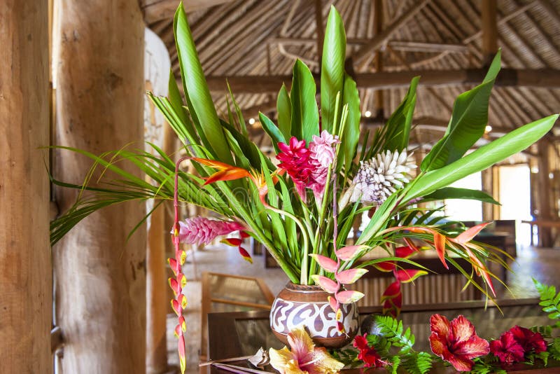 Tropical flower arrangement