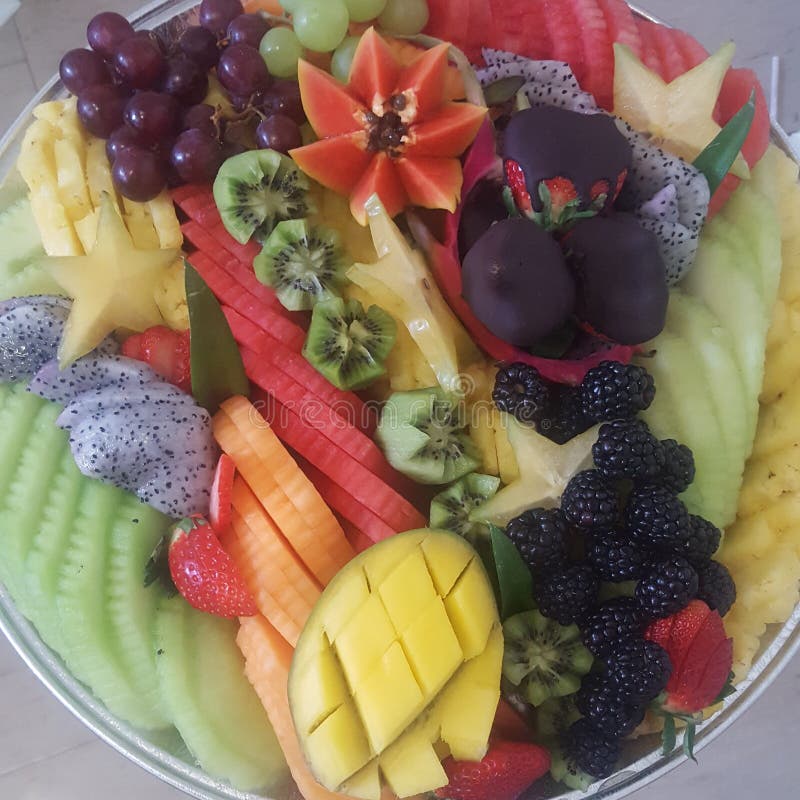 Tropical Fruit Platter stock image. Image of food, fruit - 166016297