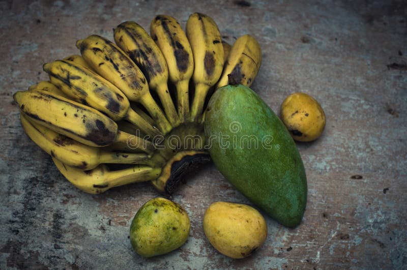 Tropical Fruit Still Life Stock Photo Image Of Grunge 81151100