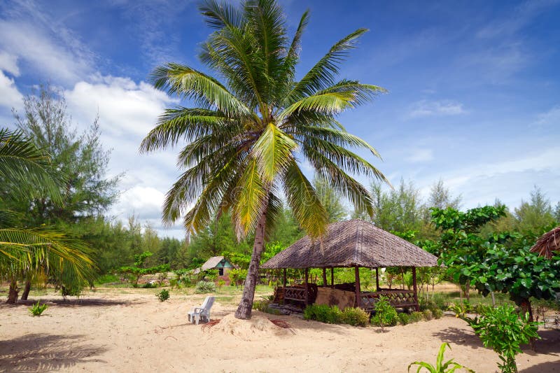 Tropical hut at the beach