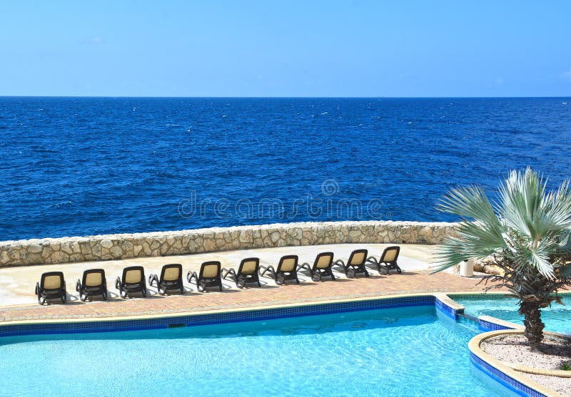 Tropical island, Caribbean sea stock photo