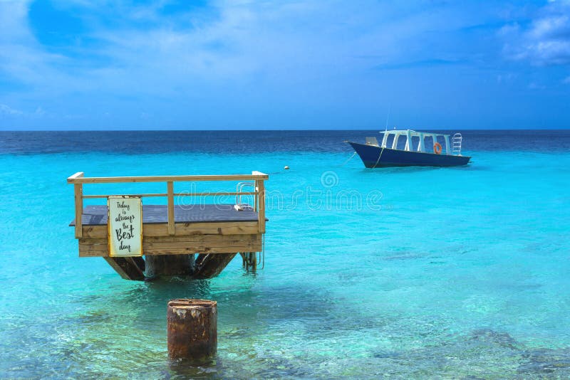 Tropical island, Caribbean sea royalty free stock images
