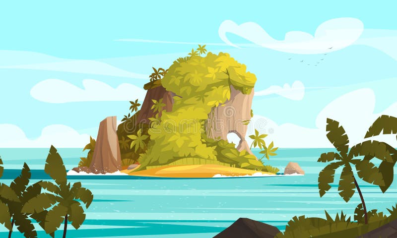 Tropical Island Set stock illustration. Illustration of Tropical Island Set stock illustration. Illustration of