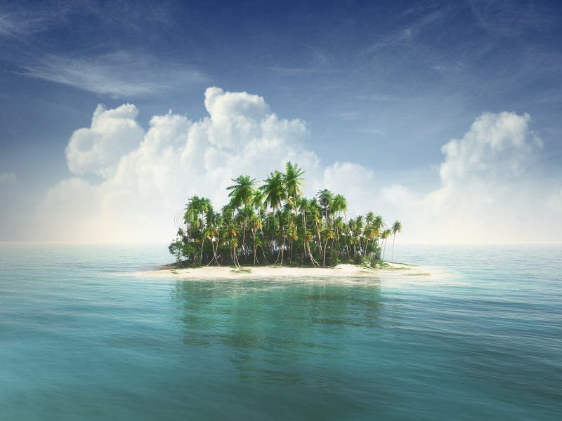 Tropical island royalty free stock image