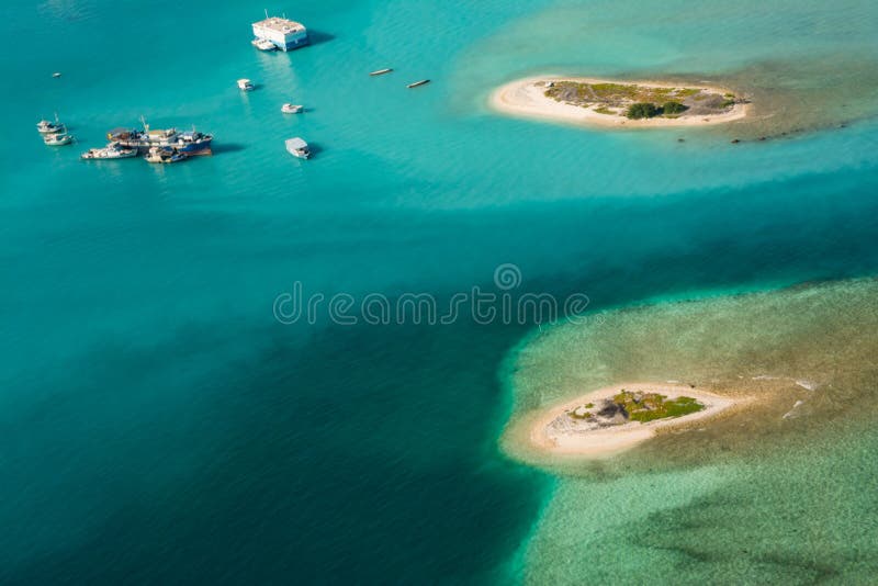 Tropical islands at the ocean at Maldives