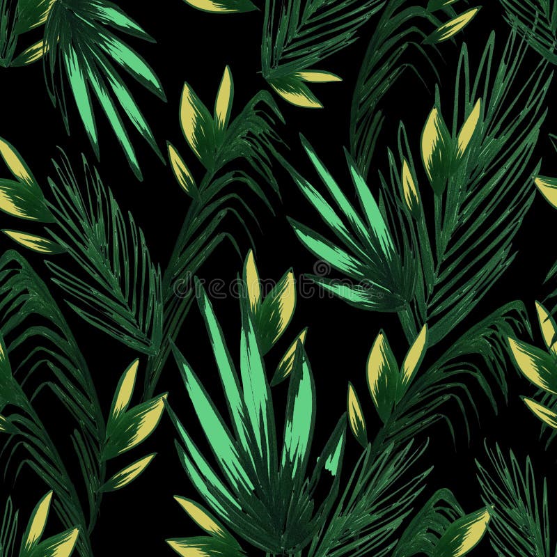 Tropical Jungle Palm Leaf Print