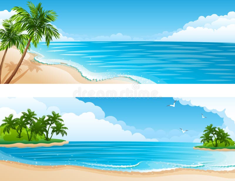 Tropical landscape royalty free illustration Tropical landscape royalty free illustration