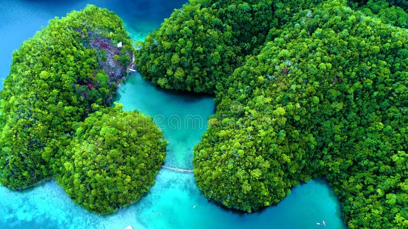 Tropical Landscape Rainforest Hills And Azure Water In Lagoon With