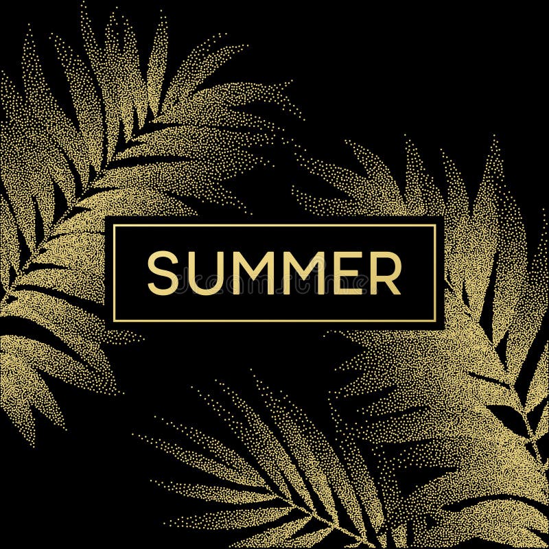 Tropical palm leaves design for text card. Vector illustration stock illustration Tropical palm leaves design for text card. Vector illustration stock illustration