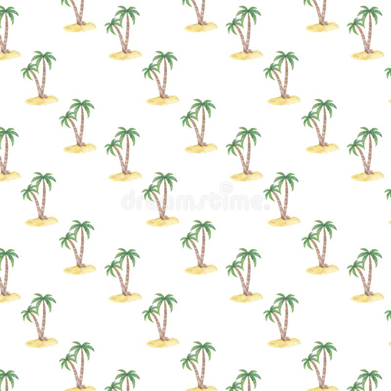 Tropical Palm Trees Set, Beach and Nature Concept. Bright Tropical ...