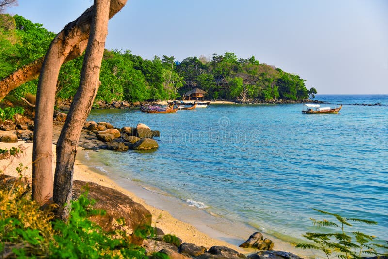Tropical Paradise Beach Thailand Seascape Lagoon Editorial Image