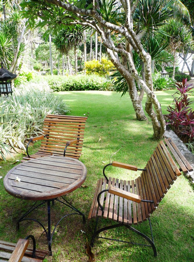Tropical resort garden