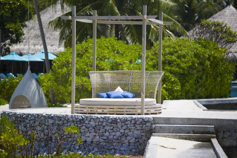 Relax Zone in a Resort in the Maldives Stock Photo Image of relax, luxury 100840998