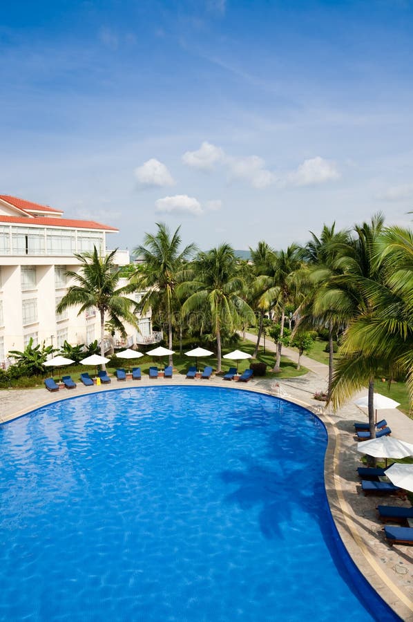 Tropical resort swimming pool