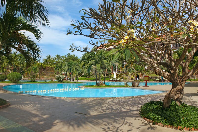 Beautiful swimming pool at luxury tropical resort. Beautiful swimming pool at luxury tropical resort