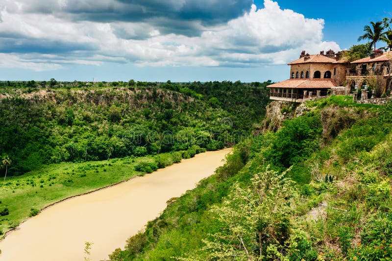 Tropical river Chavon in Dominican Republic