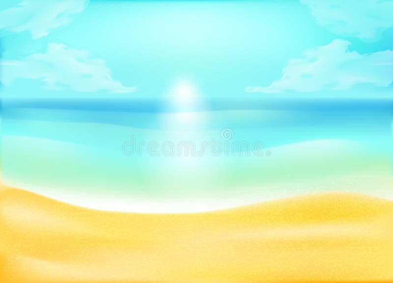 Tropical sand and ocean beach background