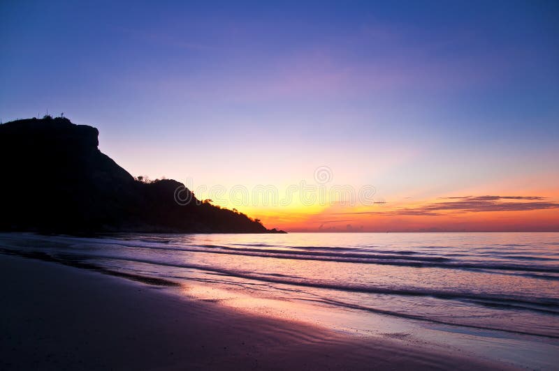 Tropical sunset on the beach