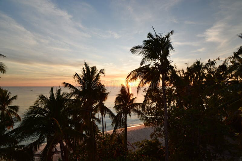 Tropical Sunset White Beach Boracay Island Aklan Western Visayas Tropical Sunset White Beach Boracay Island Aklan Western Visayas